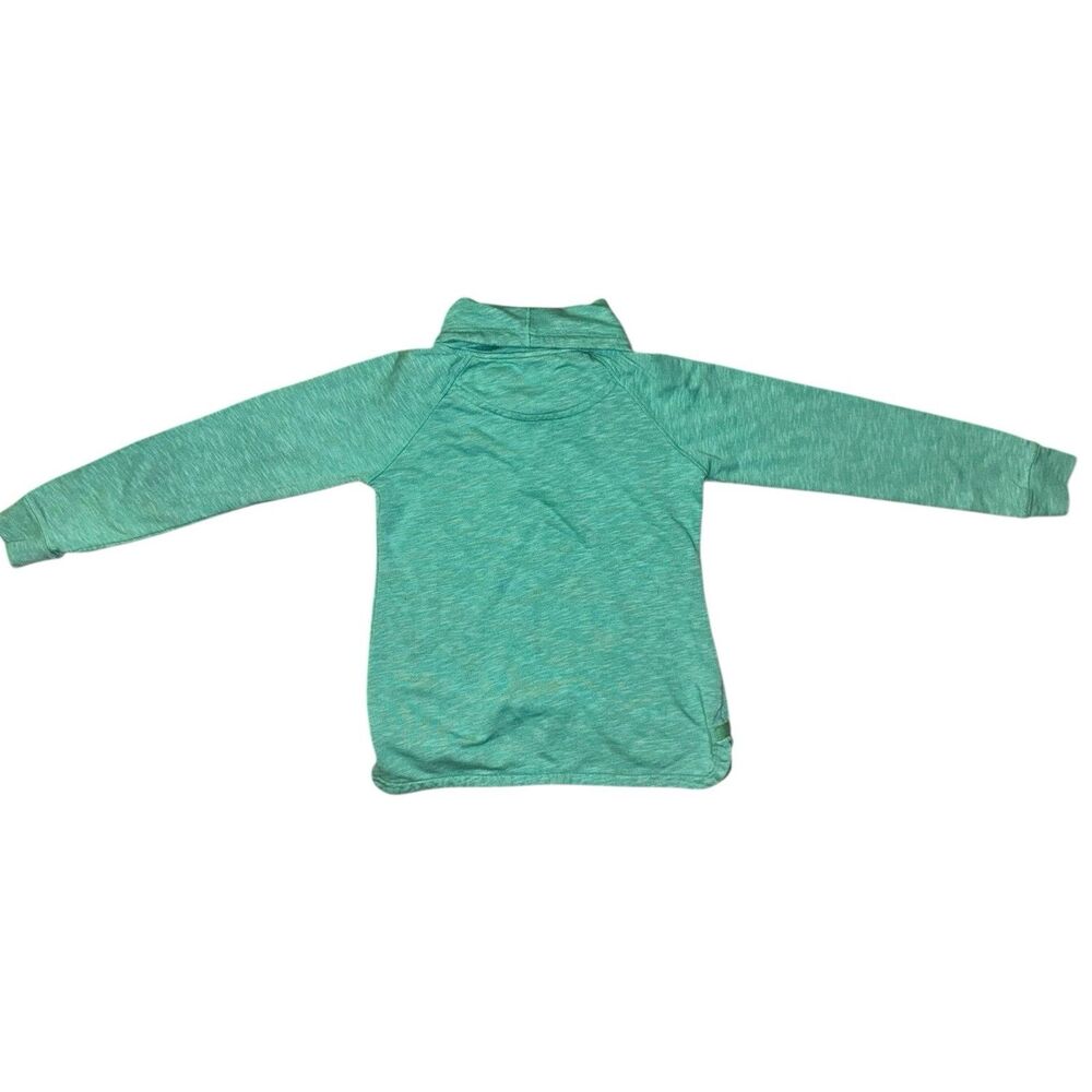 THE BLACK DOG Chappy Cowl Neck Pullover Sweatshirt S Teal Heather Drawstring MV - Picture 7 of 8
